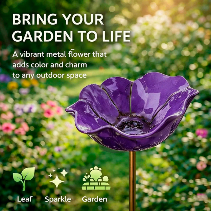 🎁Handmade metal garden stake🐦