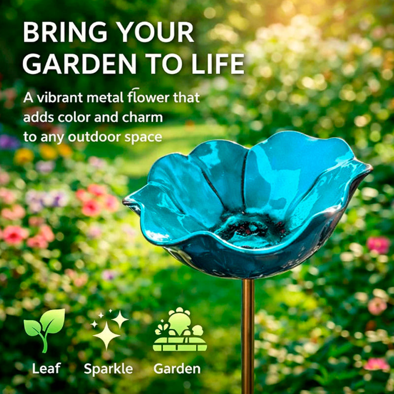 🎁Handmade metal garden stake🐦