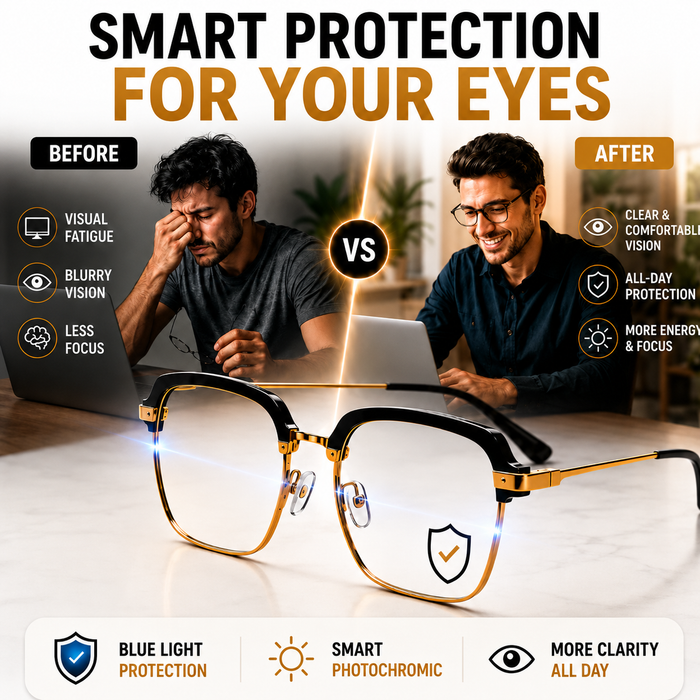 VistaFlex™ — Blue Light & Photochromic Smart Glasses | UV400